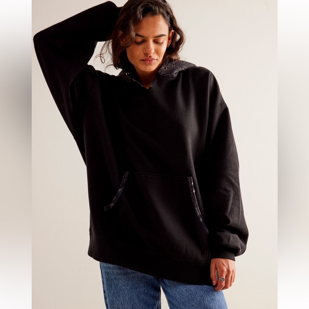 Free people printed it’s a vibe hoodie
